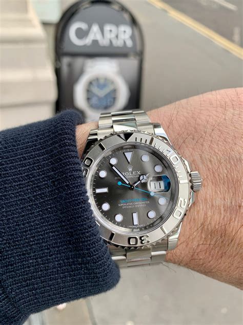 rolex yachtmaster rhodium wrist|platinum yacht master.